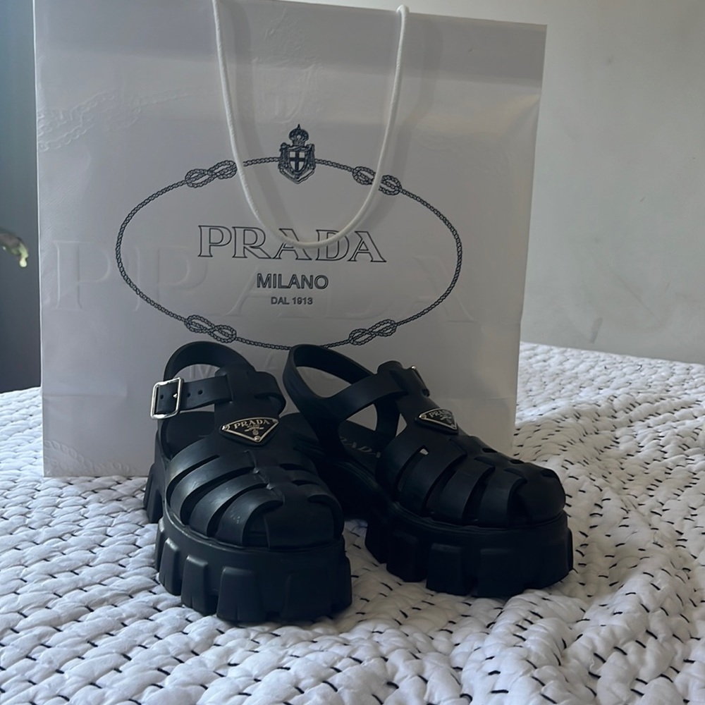 Prada monolith fisherman sandals